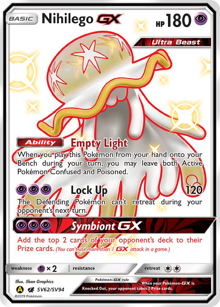 Nihilego GX (SV62/SV94) [Sun & Moon: Hidden Fates - Shiny Vault] Pokemon Single Pokémon  | Multizone: Comics And Games