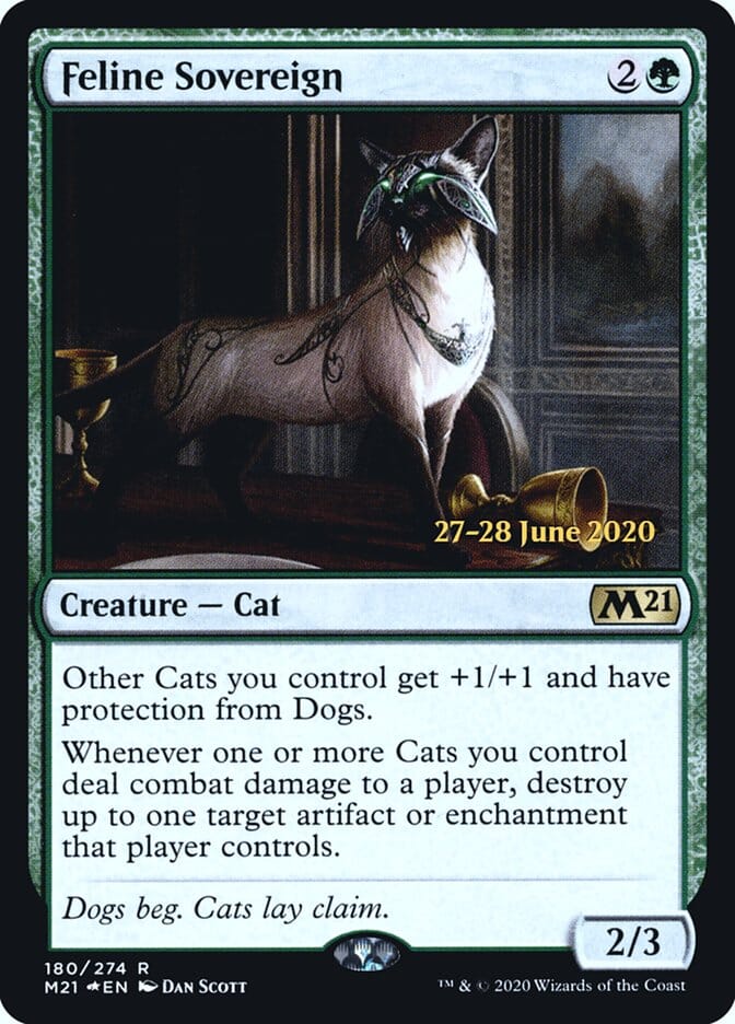 Feline Sovereign [Core Set 2021 Prerelease Promos] MTG Single Magic: The Gathering  | Multizone: Comics And Games