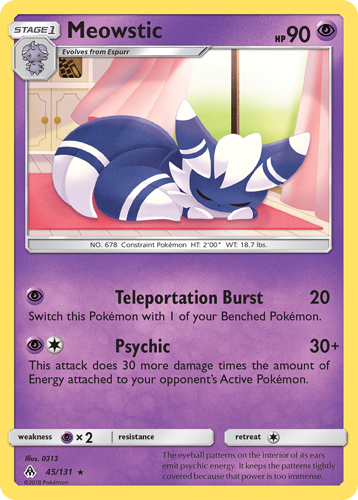 Meowstic (45/131) [Sun & Moon: Forbidden Light] Pokemon Single Pokémon  | Multizone: Comics And Games