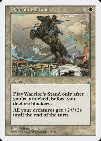 Warrior's Stand [Portal Three Kingdoms] MTG Single Magic: The Gathering  | Multizone: Comics And Games