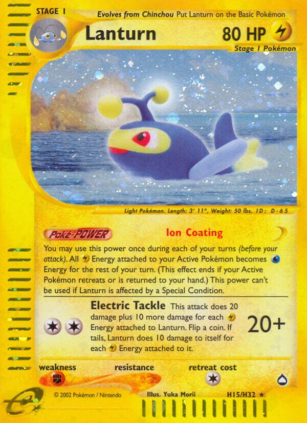 Lanturn (H15/H32) [Aquapolis] Pokemon Single Pokémon  | Multizone: Comics And Games