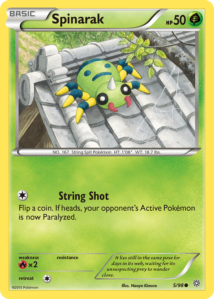 Spinarak (5/98) [XY: Ancient Origins] Pokemon Single Pokémon  | Multizone: Comics And Games