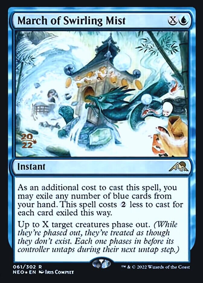 March of Swirling Mist [Kamigawa: Neon Dynasty Prerelease Promos] MTG Single Magic: The Gathering  | Multizone: Comics And Games