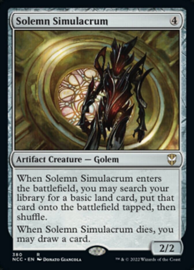 Solemn Simulacrum [Streets of New Capenna Commander] MTG Single Magic: The Gathering  | Multizone: Comics And Games