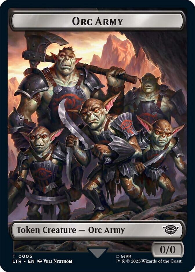Orc Army Token (05) [The Lord of the Rings: Tales of Middle-Earth Tokens] MTG Single Magic: The Gathering  | Multizone: Comics And Games