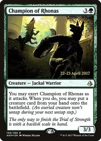 Champion of Rhonas [Amonkhet Promos] MTG Single Magic: The Gathering  | Multizone: Comics And Games