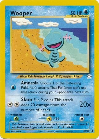 Wooper (82/111) [Neo Genesis Unlimited] Pokemon Single Pokémon  | Multizone: Comics And Games