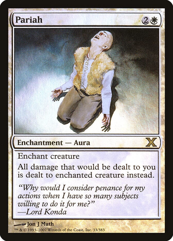 Pariah (Premium Foil) [Tenth Edition] MTG Single Magic: The Gathering  | Multizone: Comics And Games