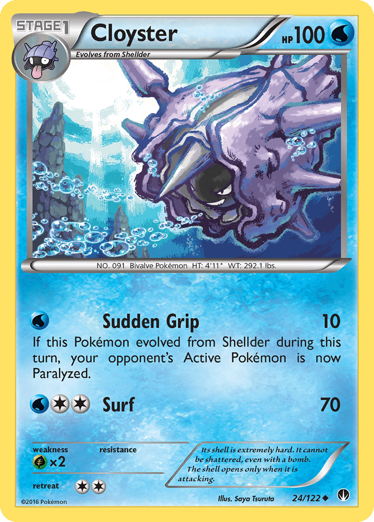 Cloyster (24/122) [XY: BREAKpoint] Pokemon Single Pokémon  | Multizone: Comics And Games