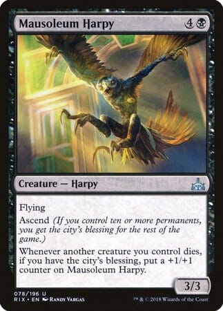 Mausoleum Harpy [Rivals of Ixalan] MTG Single Magic: The Gathering  | Multizone: Comics And Games