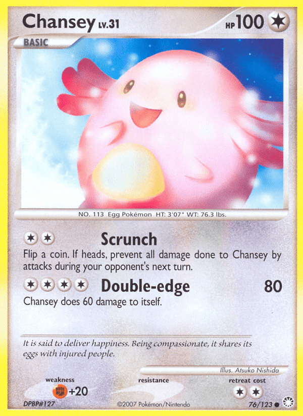 Chansey (76/123) [Diamond & Pearl: Mysterious Treasures] Pokemon Single Pokémon  | Multizone: Comics And Games