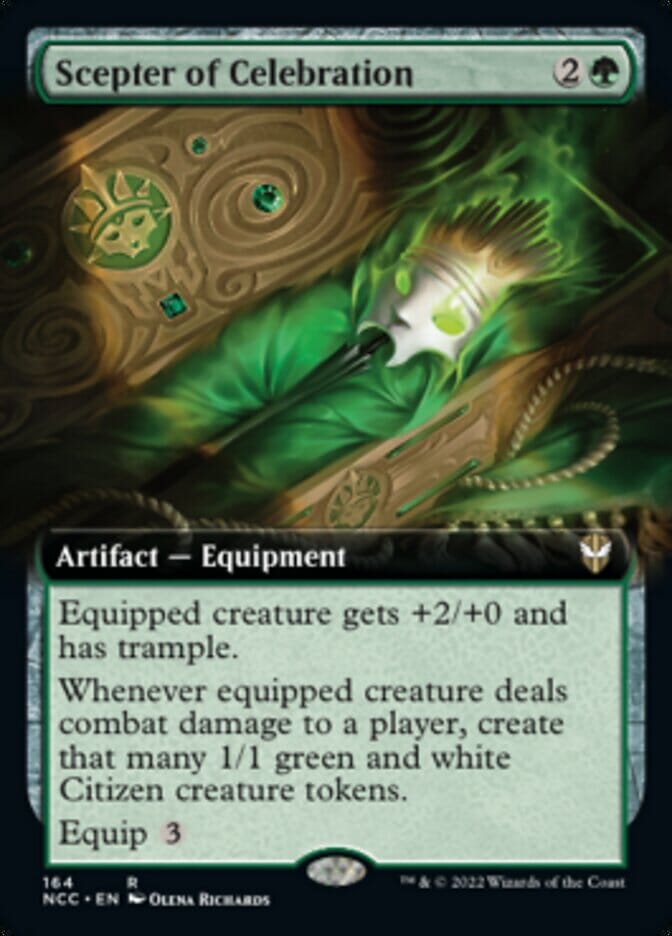 Scepter of Celebration (Extended Art) [Streets of New Capenna Commander] MTG Single Magic: The Gathering  | Multizone: Comics And Games