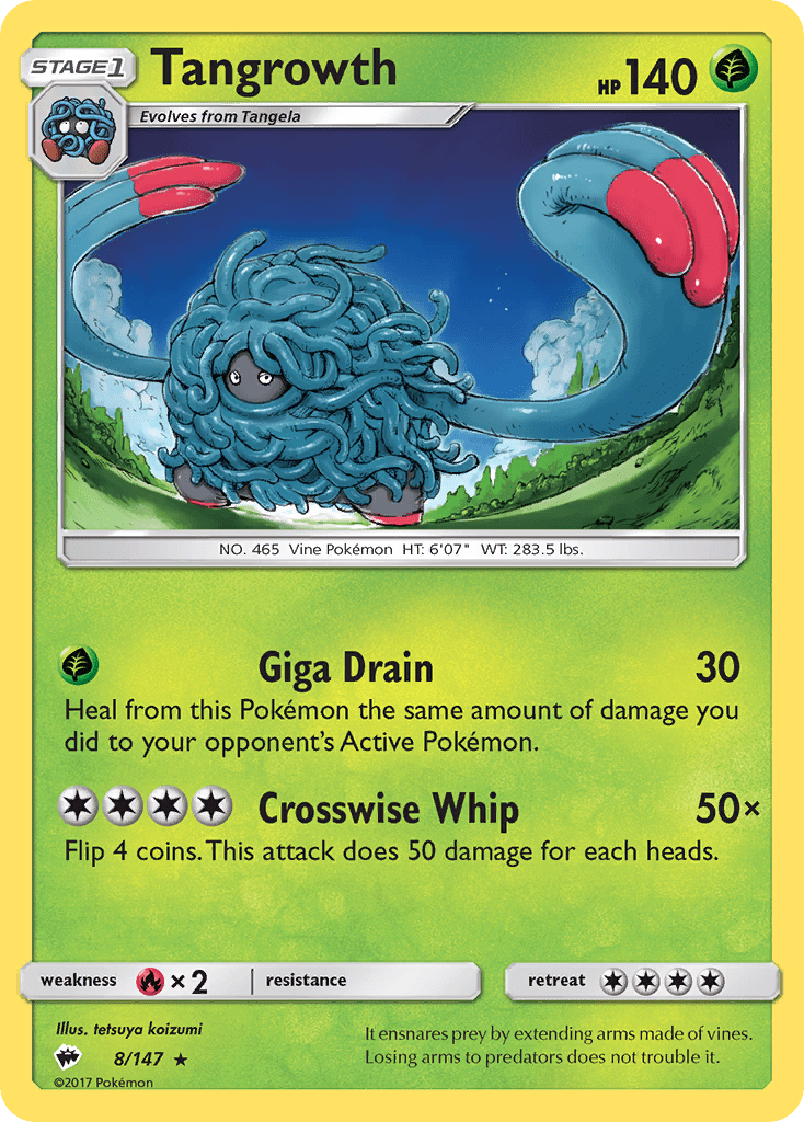 Tangrowth (8/147) [Sun & Moon: Burning Shadows] Pokemon Single Pokémon  | Multizone: Comics And Games