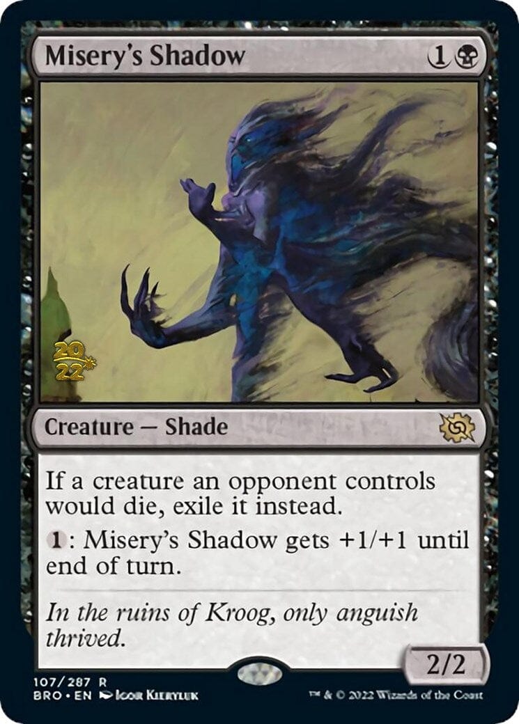 Misery's Shadow [The Brothers' War: Prerelease Promos] MTG Single Magic: The Gathering  | Multizone: Comics And Games