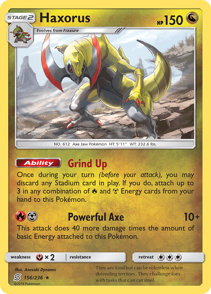 Haxorus (156/236) [Sun & Moon: Unified Minds] Pokemon Single Pokémon  | Multizone: Comics And Games