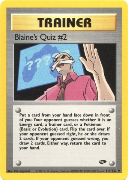 Blaine's Quiz #2 (111/132) [Gym Challenge Unlimited] Pokemon Single Pokémon  | Multizone: Comics And Games