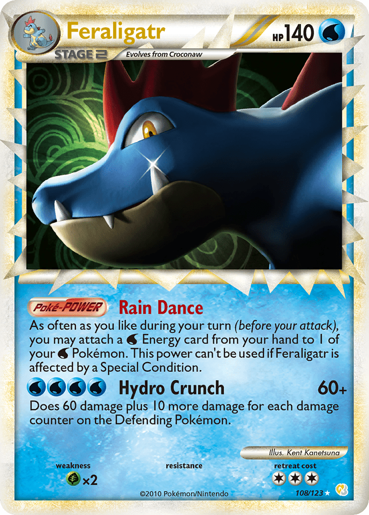 Feraligatr (108/123) [HeartGold & SoulSilver: Base Set] Pokemon Single Pokémon  | Multizone: Comics And Games