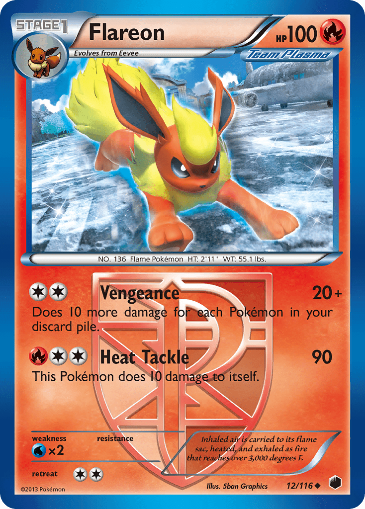 Flareon (12/116) [Black & White: Plasma Freeze] Pokemon Single Pokémon  | Multizone: Comics And Games