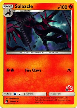 Salazzle (34/236) (Charizard Stamp #23) [Battle Academy 2020] Pokemon Single Pokémon  | Multizone: Comics And Games