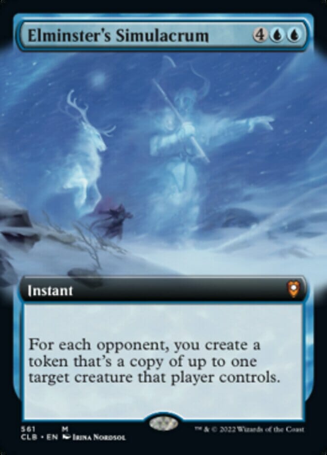 Elminster's Simulacrum (Extended Art) [Commander Legends: Battle for Baldur's Gate] MTG Single Magic: The Gathering  | Multizone: Comics And Games