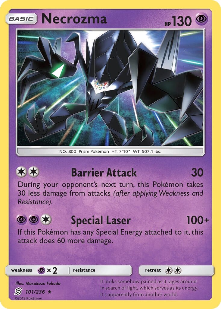 Necrozma (101/236) (Cracked Ice Holo) (Theme Deck Exclusive) [Sun & Moon: Unified Minds] Pokemon Single Pokémon  | Multizone: Comics And Games