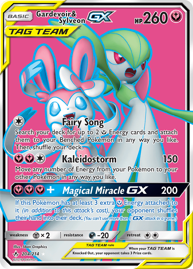 Gardevoir & Sylveon GX (204/214) [Sun & Moon: Unbroken Bonds] Pokemon Single Pokémon  | Multizone: Comics And Games
