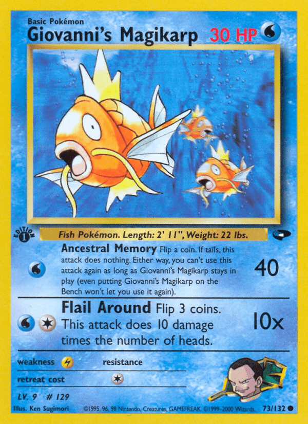Giovanni's Magikarp (73/132) [Gym Challenge 1st Edition] Pokemon Single Pokémon  | Multizone: Comics And Games