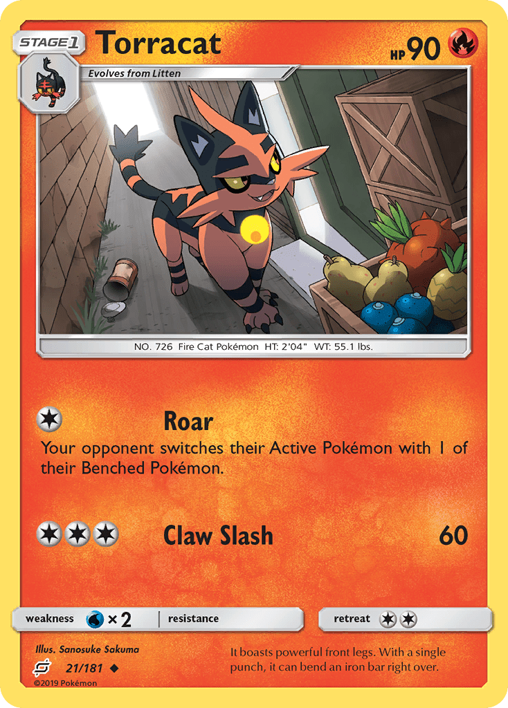 Torracat (21/181) [Sun & Moon: Team Up] Pokemon Single Pokémon  | Multizone: Comics And Games