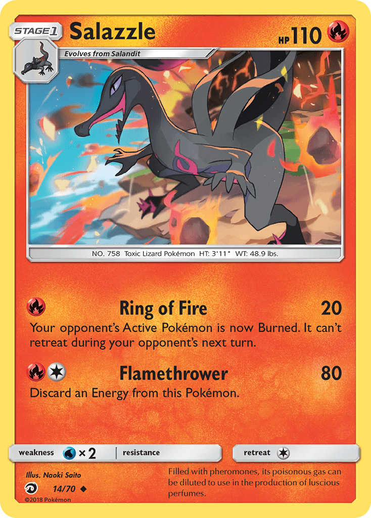 Salazzle (14/70) [Sun & Moon: Dragon Majesty] Pokemon Single Pokémon  | Multizone: Comics And Games