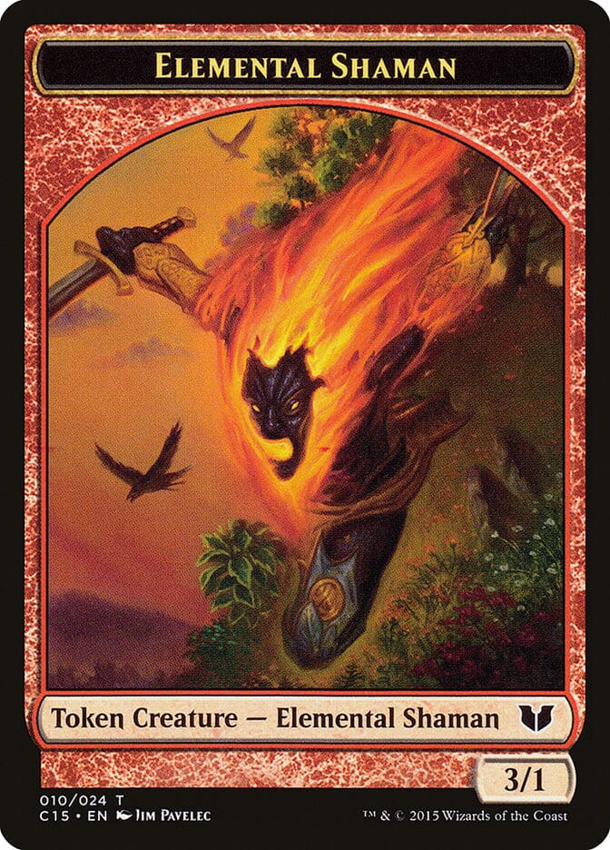 Elemental Shaman Token [Commander 2015 Tokens] MTG Single Magic: The Gathering  | Multizone: Comics And Games
