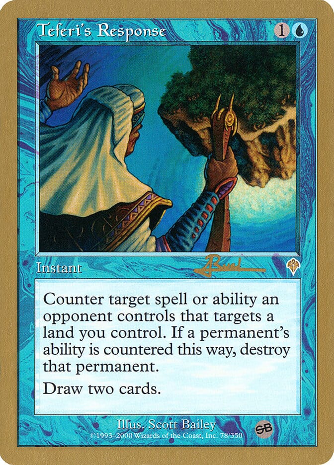 Teferi's Response (Antoine Ruel) (SB) [World Championship Decks 2001] MTG Single Magic: The Gathering  | Multizone: Comics And Games