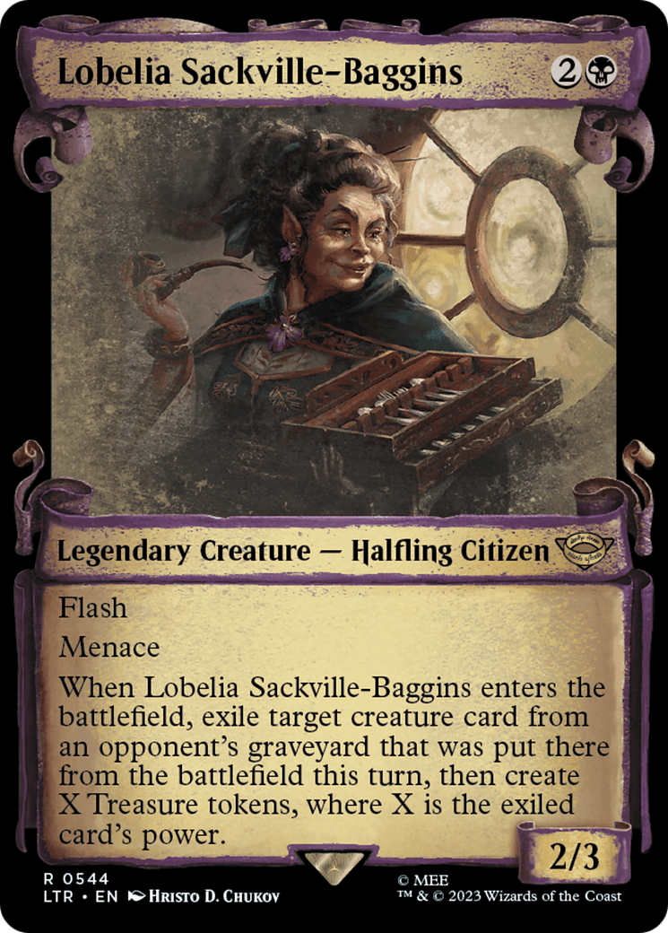 Lobelia Sackville-Baggins [The Lord of the Rings: Tales of Middle-Earth Showcase Scrolls] MTG Single Magic: The Gathering  | Multizone: Comics And Games