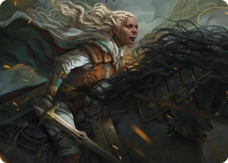 Eowyn, Fearless Knight Art Card [The Lord of the Rings: Tales of Middle-earth Art Series] MTG Single Magic: The Gathering  | Multizone: Comics And Games