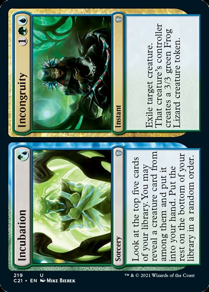 Incubation // Incongruity [Commander 2021] MTG Single Magic: The Gathering  | Multizone: Comics And Games