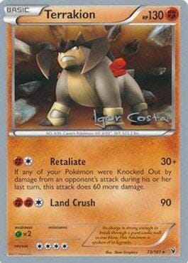 Terrakion (73/101) (Pesadelo Prism - Igor Costa) [World Championships 2012] Pokemon Single Pokémon  | Multizone: Comics And Games