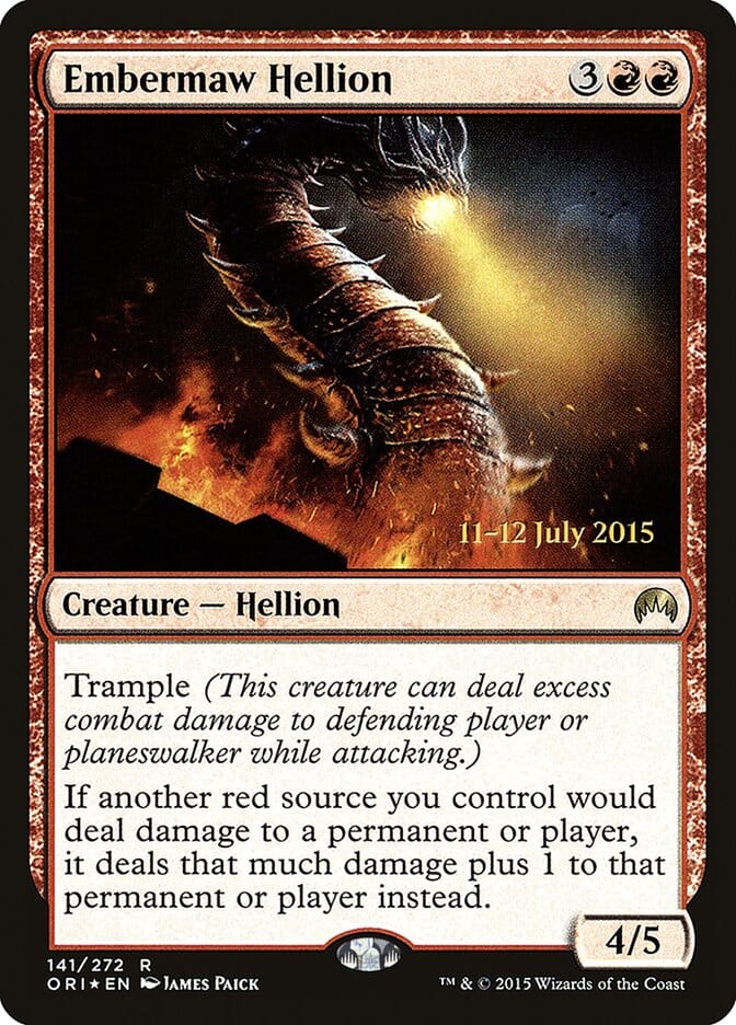 Embermaw Hellion [Magic Origins Prerelease Promos] MTG Single Magic: The Gathering  | Multizone: Comics And Games