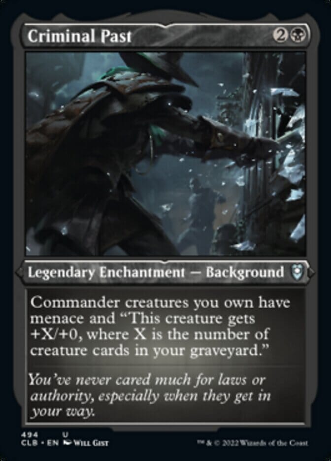 Criminal Past (Foil Etched) [Commander Legends: Battle for Baldur's Gate] MTG Single Magic: The Gathering  | Multizone: Comics And Games