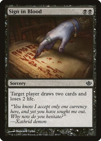 Sign in Blood [Duel Decks: Garruk vs. Liliana] MTG Single Magic: The Gathering  | Multizone: Comics And Games