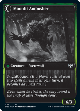 Oakshade Stalker // Moonlit Ambusher [Innistrad: Double Feature] MTG Single Magic: The Gathering  | Multizone: Comics And Games
