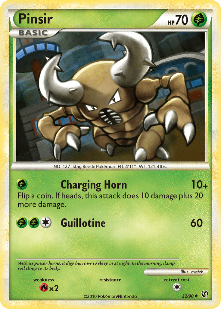 Pinsir (32/90) [HeartGold & SoulSilver: Undaunted] Pokemon Single Pokémon  | Multizone: Comics And Games