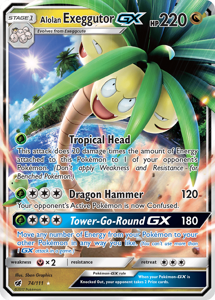 Alolan Exeggutor GX (74/111) [Sun & Moon: Crimson Invasion] Pokemon Single Pokémon  | Multizone: Comics And Games