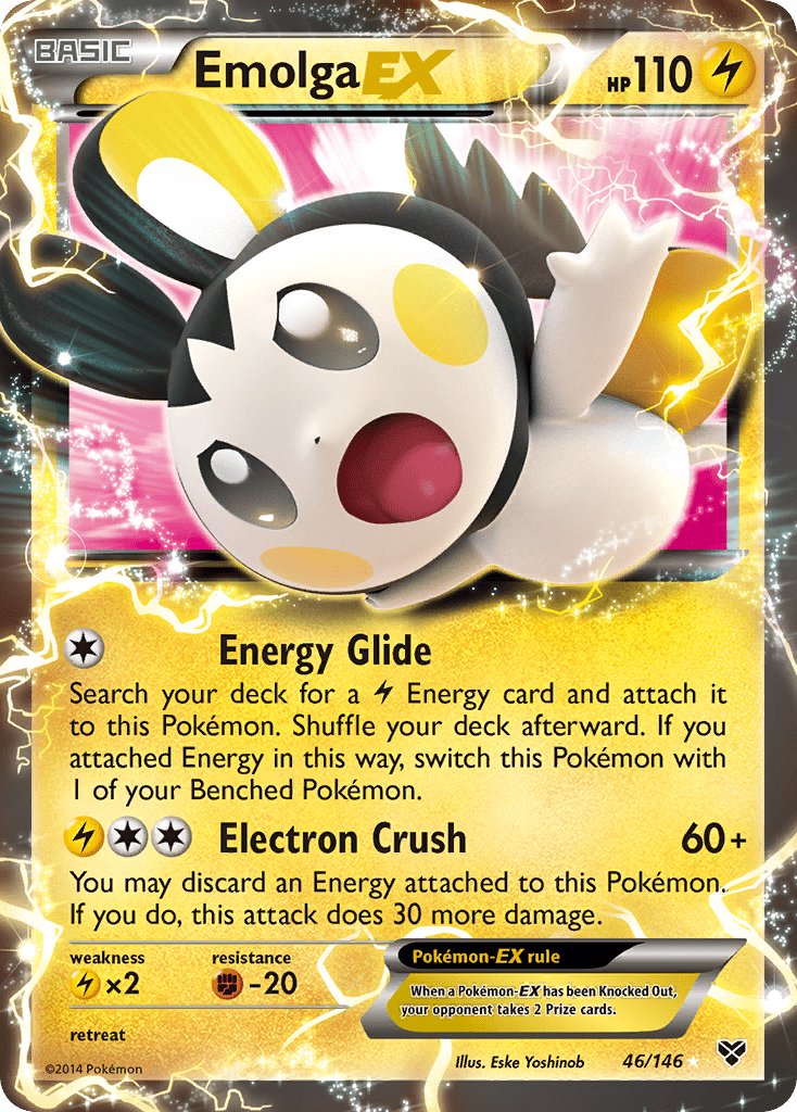 Emolga EX (46/146) [XY: Base Set] Pokemon Single Pokémon  | Multizone: Comics And Games