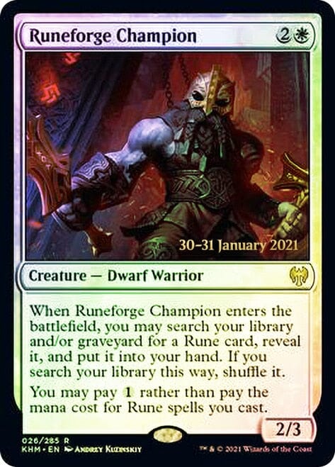 Runeforge Champion [Kaldheim Prerelease Promos] MTG Single Magic: The Gathering  | Multizone: Comics And Games