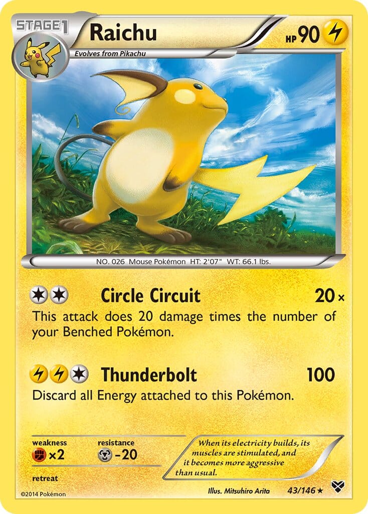 Raichu (43/146) (Cosmos Holo) (Blister Exclusive) [XY: Base Set] Pokemon Single Pokémon  | Multizone: Comics And Games