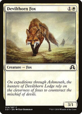 Devilthorn Fox [Shadows over Innistrad] MTG Single Magic: The Gathering  | Multizone: Comics And Games