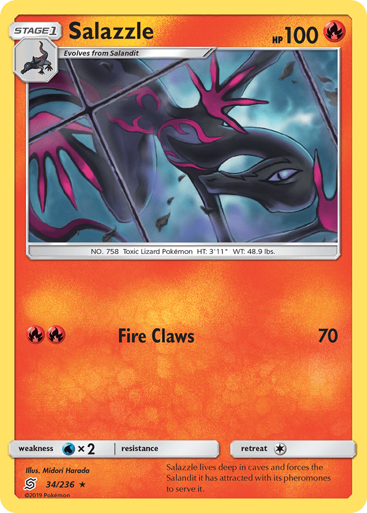 Salazzle (34/236) [Sun & Moon: Unified Minds] Pokemon Single Pokémon  | Multizone: Comics And Games
