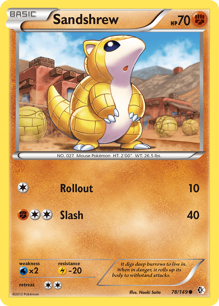 Sandshrew (78/149) [Black & White: Boundaries Crossed] Pokemon Single Pokémon  | Multizone: Comics And Games