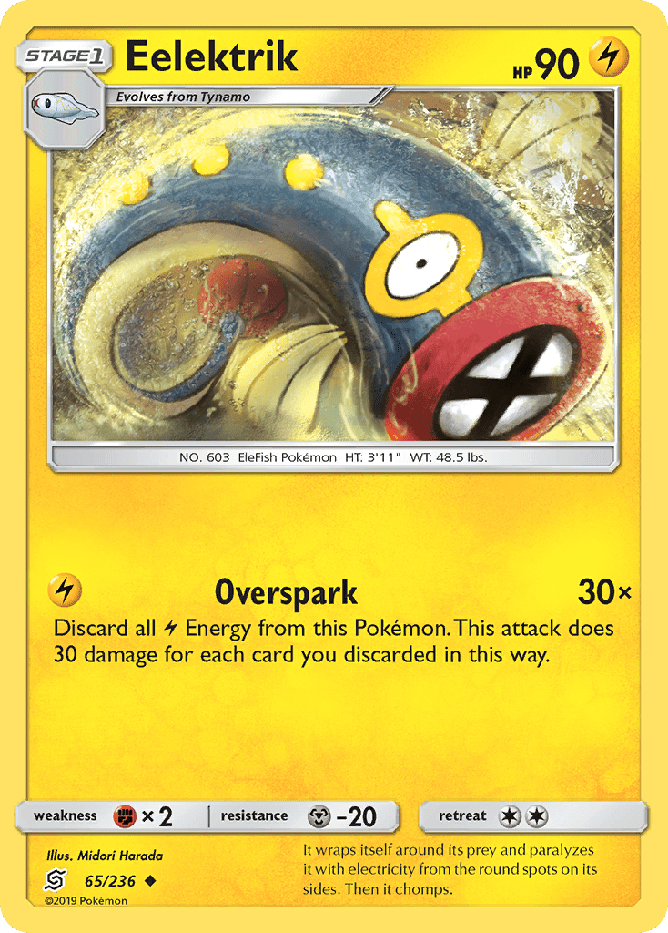 Eelektrik (65/236) [Sun & Moon: Unified Minds] Pokemon Single Pokémon  | Multizone: Comics And Games