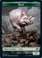 Human (001) // Boar Double-sided Token [Innistrad: Crimson Vow Tokens] MTG Single Magic: The Gathering  | Multizone: Comics And Games