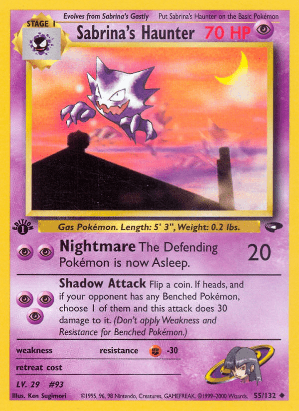 Sabrina's Haunter (55/132) [Gym Challenge 1st Edition] Pokemon Single Pokémon  | Multizone: Comics And Games